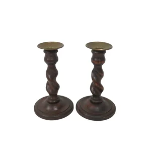 Pair of Barley Twist Candlesticks 1094