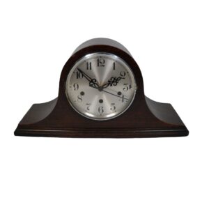 Bow Topped Wooden Mantle Clock for TV, Film & Theatre production hire.