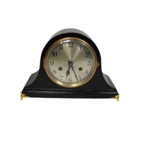 Bow Topped Wooden Mantle Clock for TV, Film & Theatre production hire.