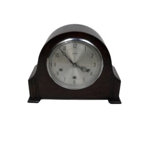 Bow Topped Wooden Mantle Clock for TV, Film & Theatre production hire.