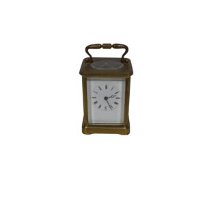 Brass Carriage Clock for TV, Film & Theatre production hire.