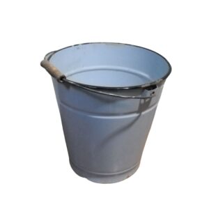 Blue Enamel Bucket for TV, Film & Theatre production hire.