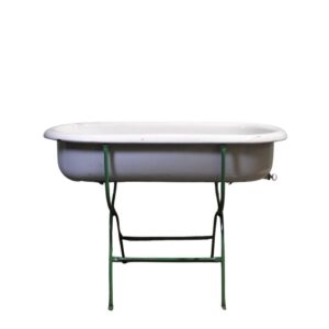 Enamel Wash Basin on Stand for TV, Film & Theatre production hire.
