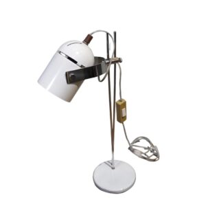 Mid Century White Desk Lamp for TV, Film & Theatre production hire.