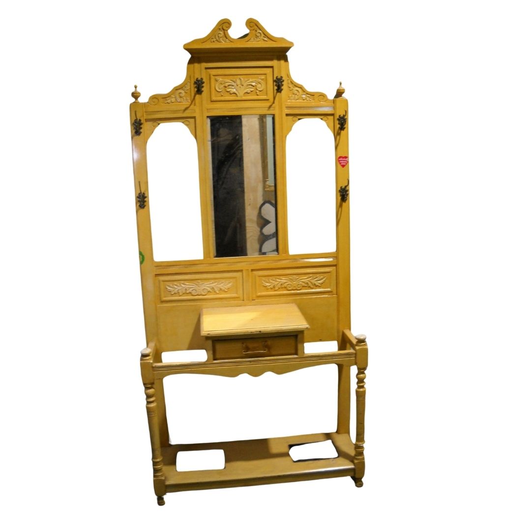Yellow Painted Hall Stand - Prop Hire By Elite