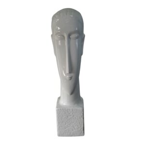 Large White Ceramic Head Bust for TV, Film & Theatre production hire