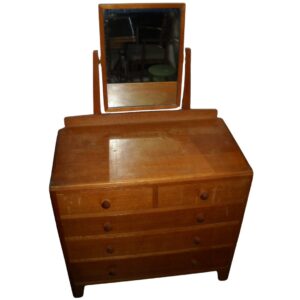 Two Over Three Drawer Bedroom Chest and Mirror for TV, Film & Theatre production hire