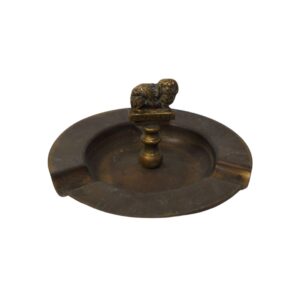 Brass Ashtray with Pekingese Centrepiece for TV, Film & Theatre production hire