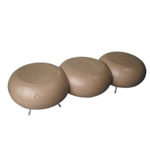 Three Leather Stools for TV, Film & Theatre production hire