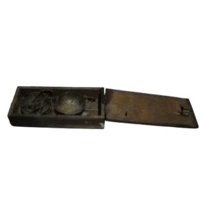 Antique Weighing Scales in Wooden Box for TV, Film & Theatre production hire