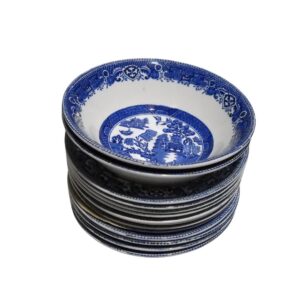 Blue & White Bowls for TV, Film & Theatre production hire