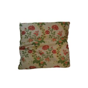 Green And Red Floral Cushion for TV, Film & Theatre production hire